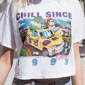 Brandy Melville "Chill Since 1993" Crop Tee